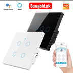 Tuya Smart WiFi 4 Gang Wall Touch Switch Compatible with Smart Life App