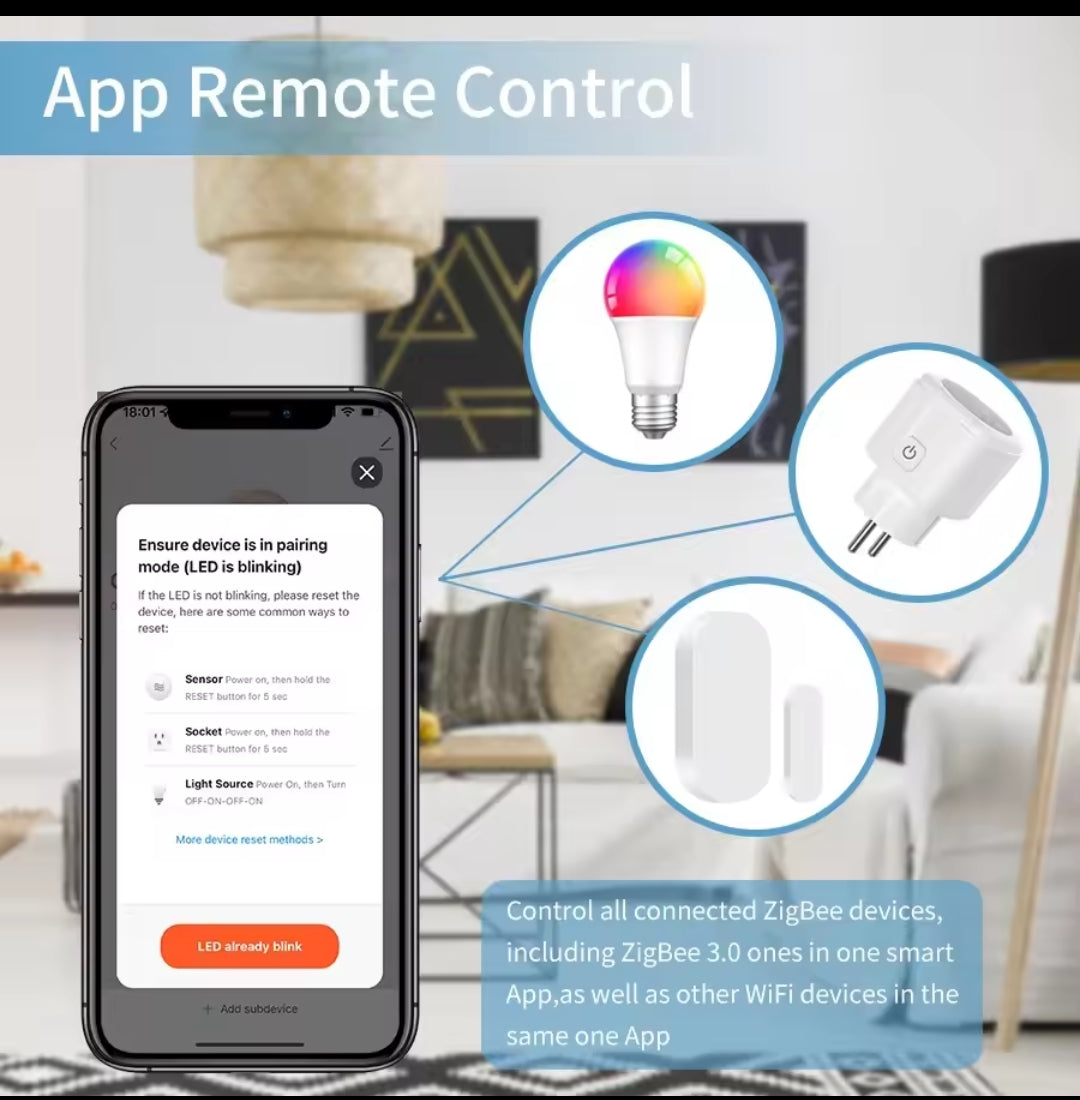 Tuya Smart LifeAPP Multi-mode Gateway Wireless Hub Remote Controller Bridge Voice Control Via Alexa Google Home Sun Gold
