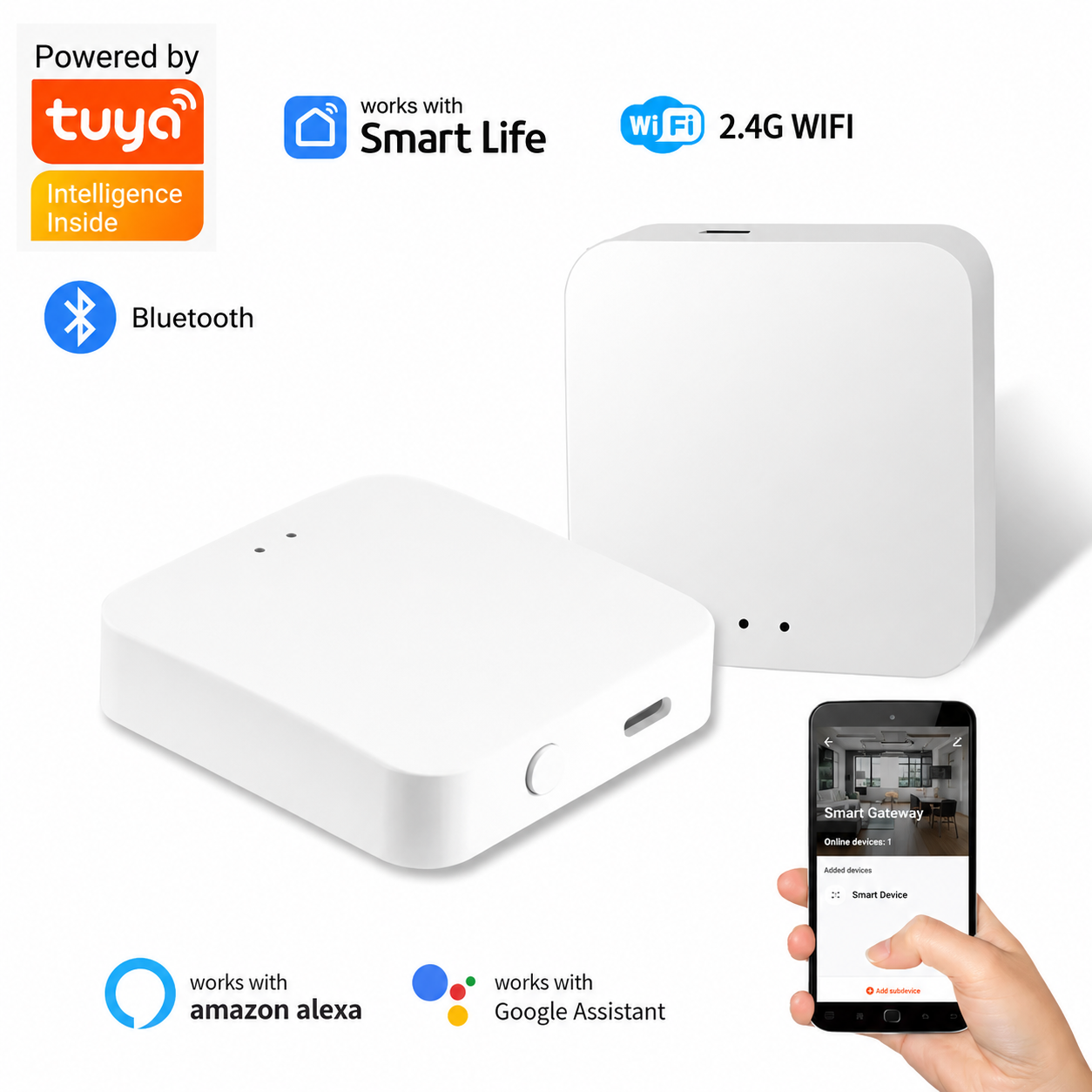 Tuya Smart LifeAPP Multi-mode Gateway Wireless Hub Remote Controller Bridge Voice Control Via Alexa Google Home Sun Gold