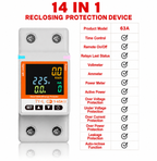 Smart wifi voltage and Ampair protection device 63A 14 in 1 with unit lock and power off feature Smart WiFi 63A Voltage & Current Protection Breaker with Energy Meter, Unit Lock & Power Off Feature | Tuya Smart Sun Gold