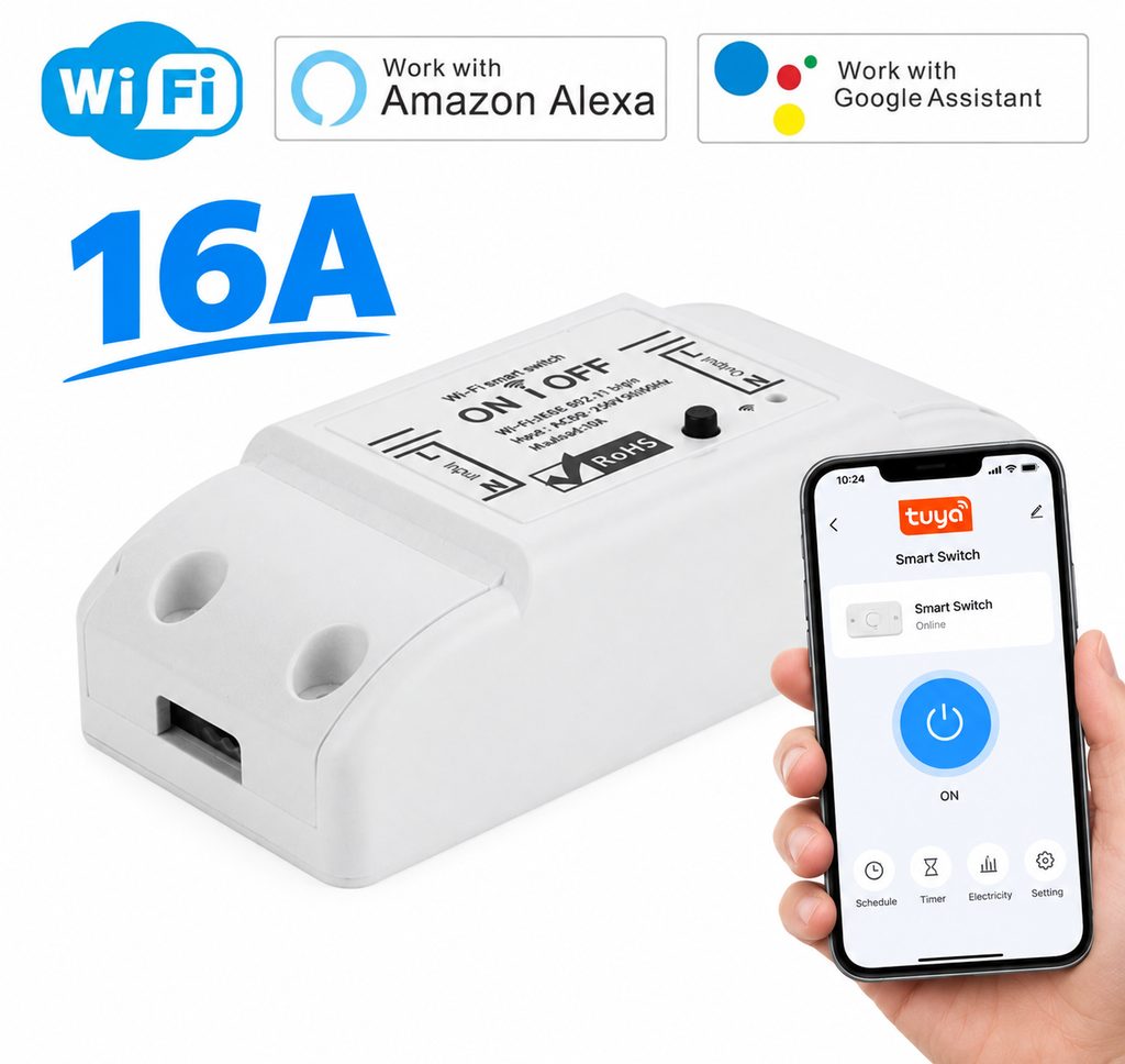 Smart switch wifi 16A Tuya Mini Smart Breaker Smart Life Wireless Remote Control