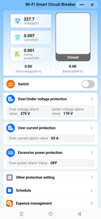 Smart Breaker 63A VA Protection and Metering sun gold