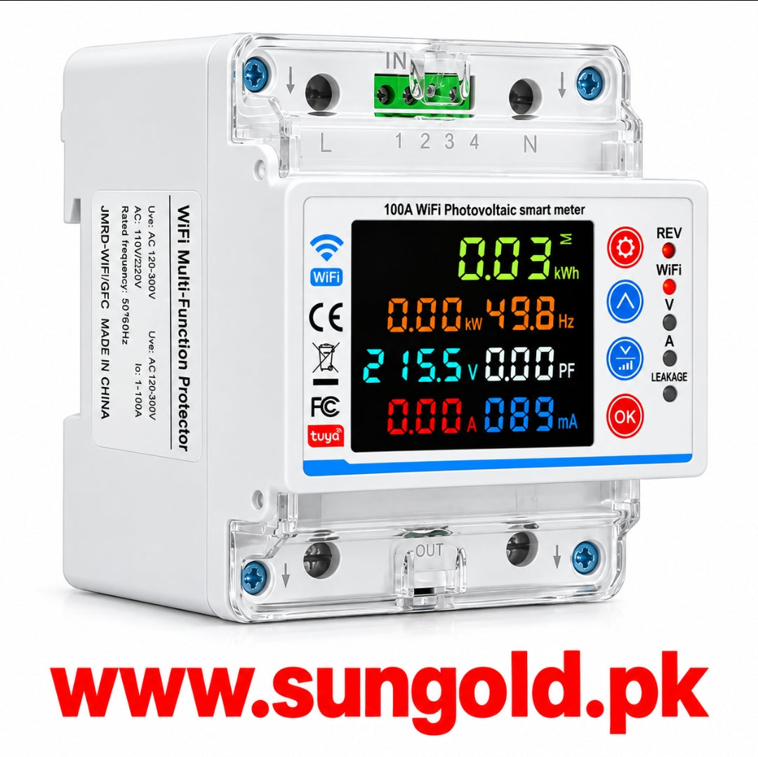Tuya Wifi MCB Single Phase 100A  4Pole Intelligent Circuit Breaker Automatic Reclosure Protector, Power Meter, Reclosure Switch