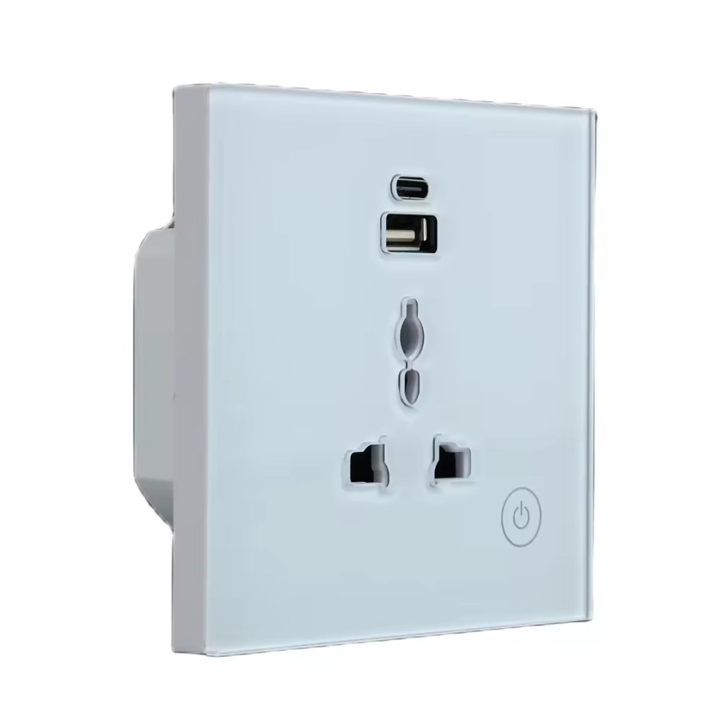 Alexa Google Voice Smart Home Tuya WIFI Control Wall Socket with USB Port Universal Electrical Plug Power US/UK Smart Switch